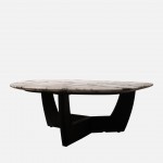 Wood and Stone Coffee Table Hydra White
