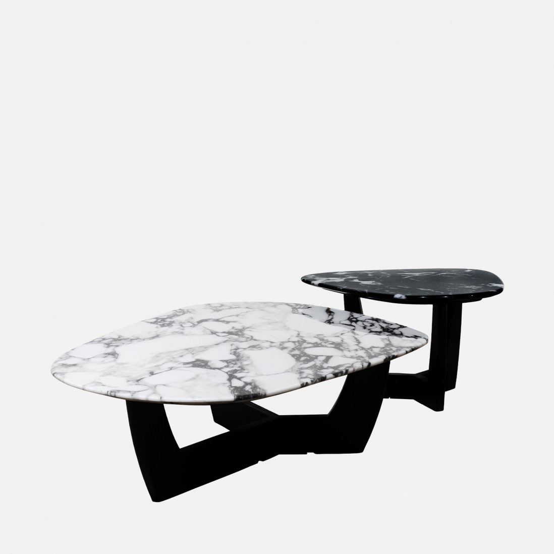 Wood and Stone Coffee Table Hydra White