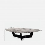 Wood and Stone Coffee Table Hydra White