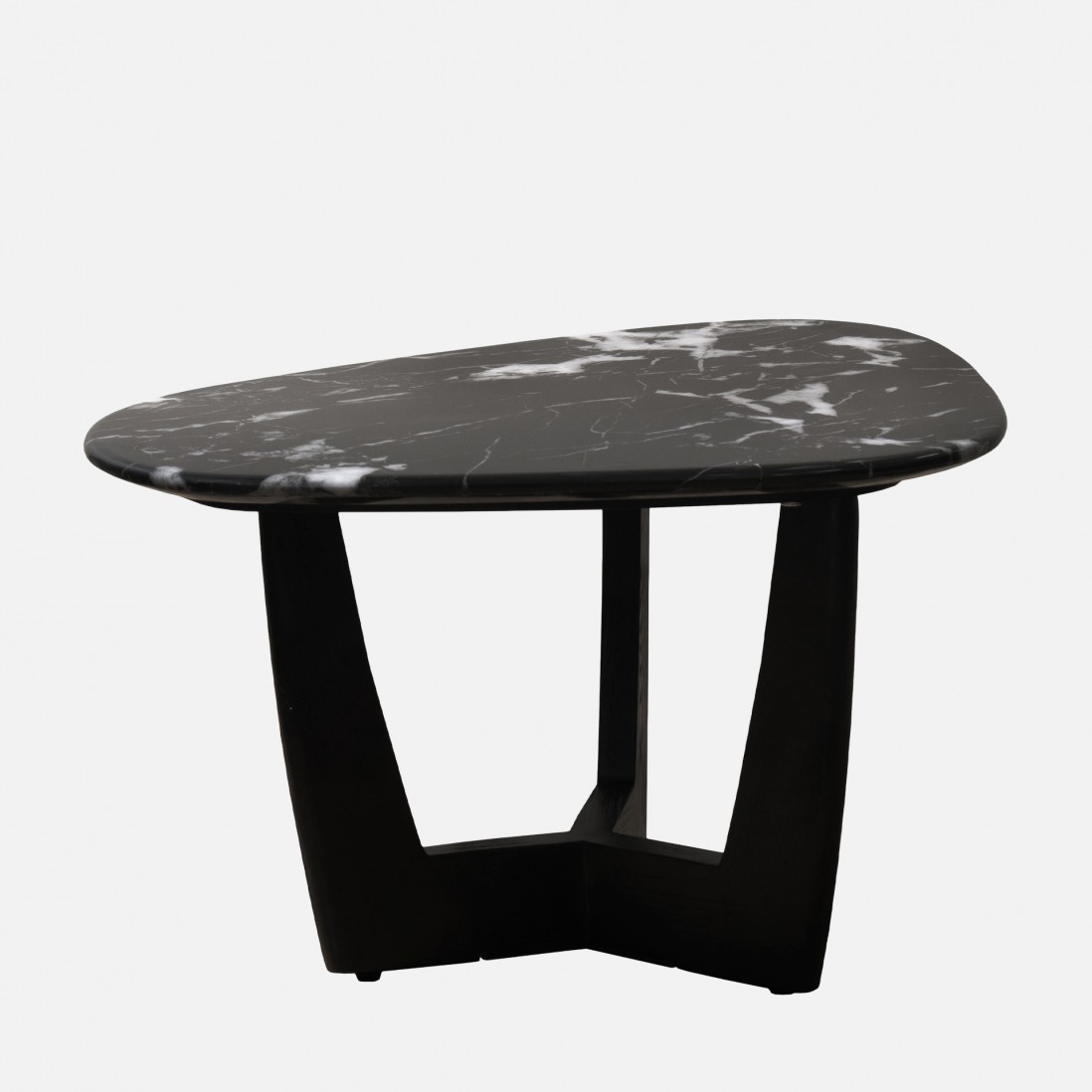 Wood and Stone Coffee Table Hydra Black
