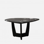 Wood and Stone Coffee Table Hydra Black