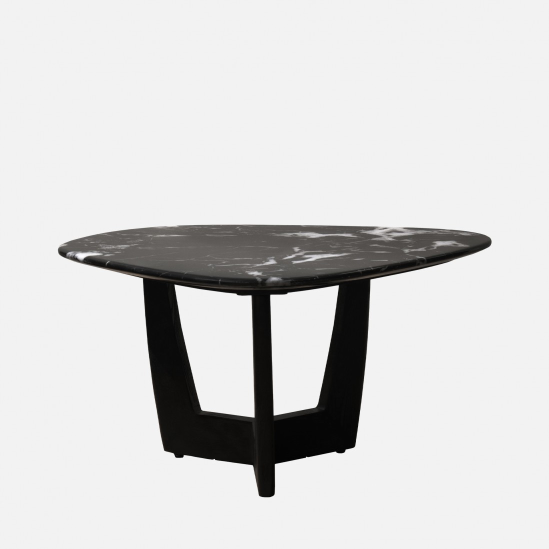 Wood and Stone Coffee Table Hydra Black