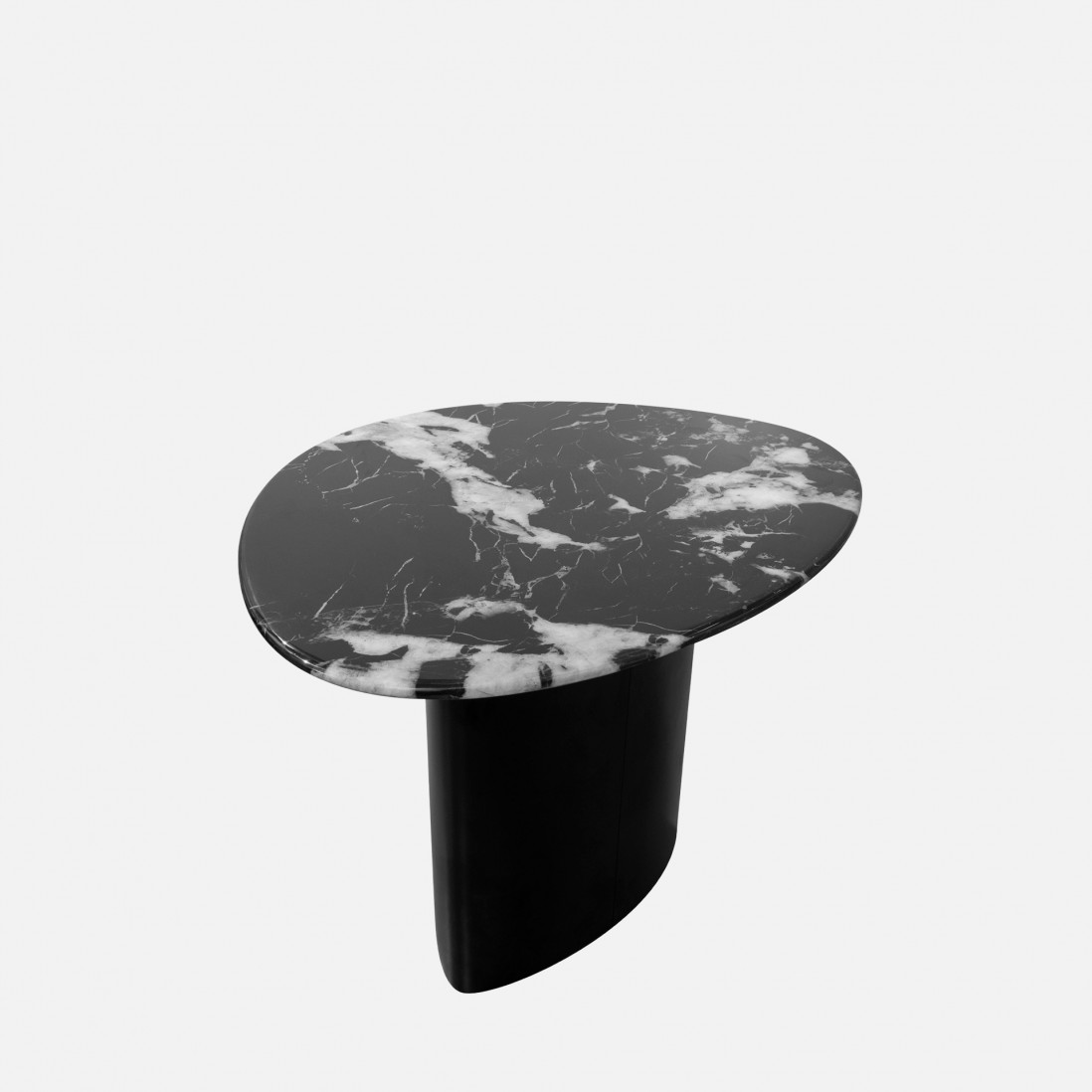Wood and Stone Coffee Table Lepus Black