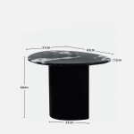 Wood and Stone Coffee Table Lepus Black