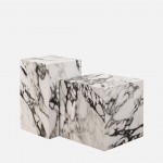 Stone Coffee Table Cubo White