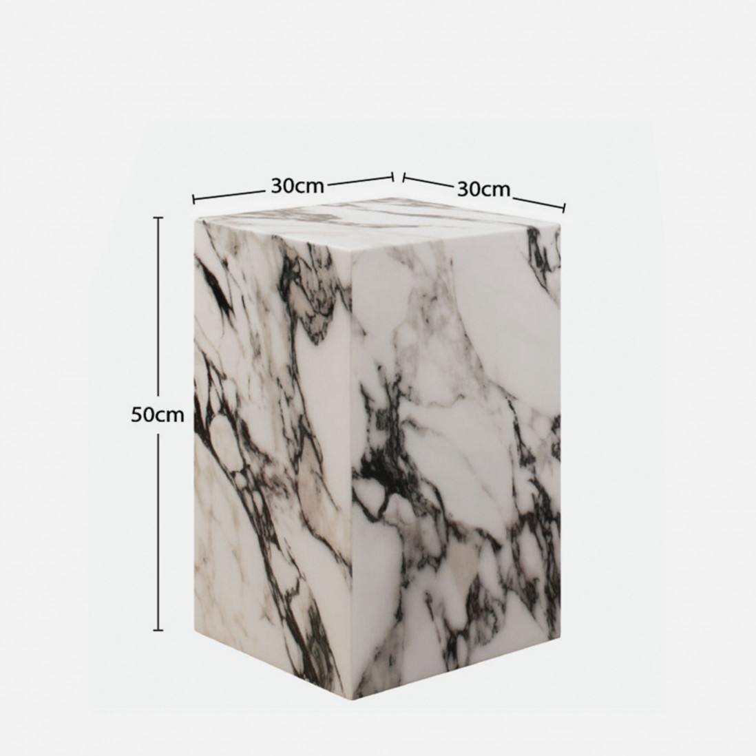 Stone Coffee Table Cubo White