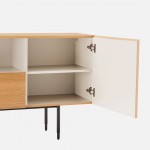 2-Door Sideboard with Oak Drawer Scutum Brown