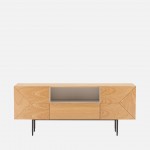 2-Door Sideboard with Oak Drawer Scutum Brown