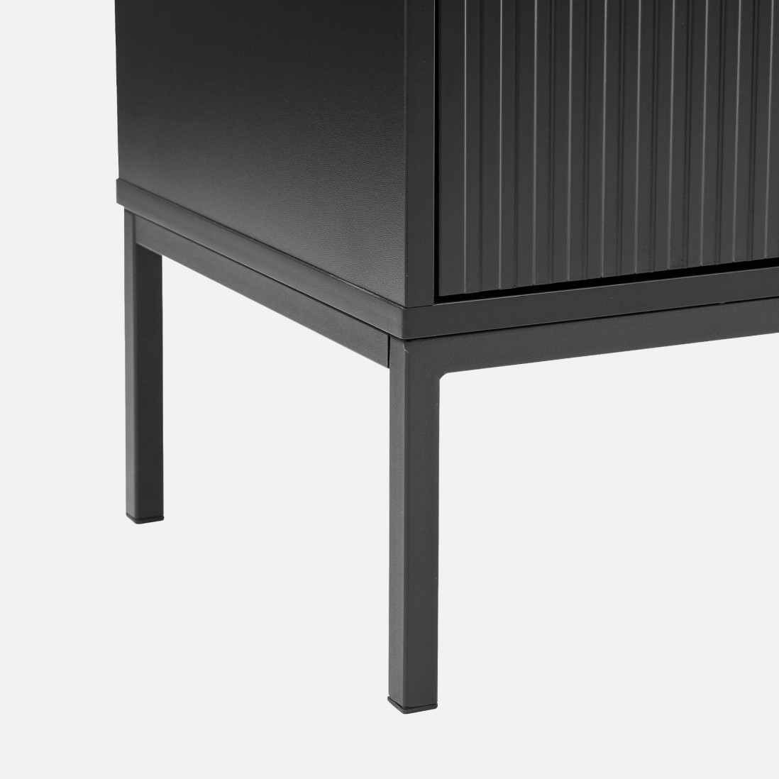 Wooden 2-Door with Drawers Sideboard Virgo Black
