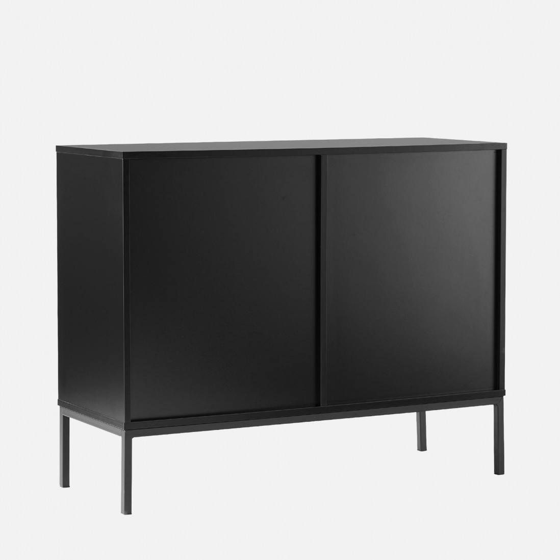 Wooden 2-Door with Drawers Sideboard Virgo Black