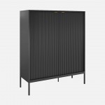 Wooden 2-Door Sideboard Virgo Black
