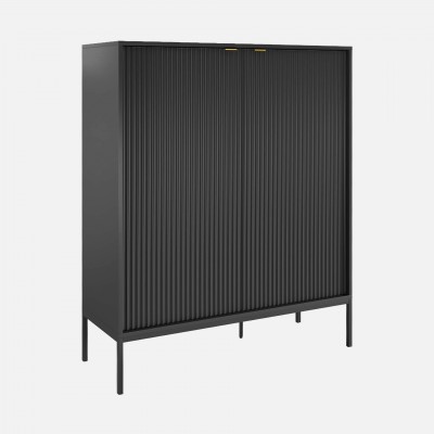 Wooden 2-Door Sideboard Virgo Black Wooden 2-Door Sideboard Virgo Black