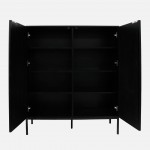 Wooden 2-Door Sideboard Virgo Black