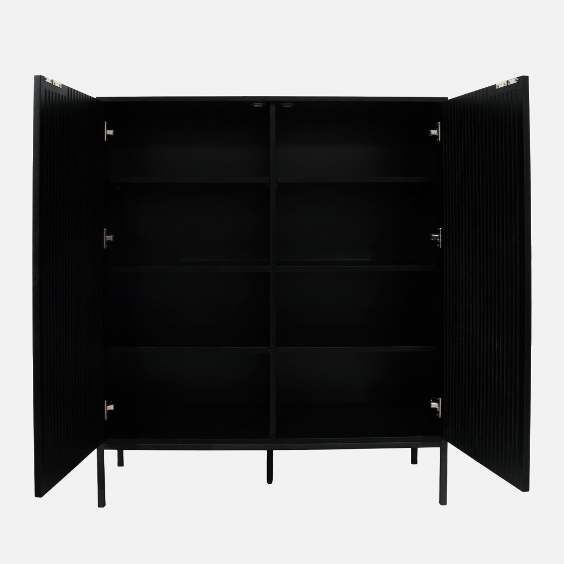 Wooden 2-Door Sideboard Virgo Black