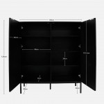 Wooden 2-Door Sideboard Virgo Black