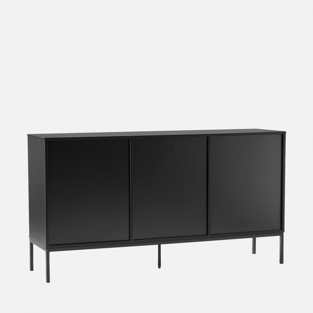 Wooden 3-Door with Drawers Sideboard Virgo Black