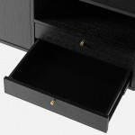 Wooden Sideboard with 2 Doors and 2 Drawers Volans Black