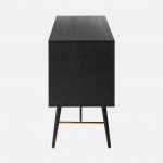 Wooden Sideboard with 2 Doors and 2 Drawers Volans Black