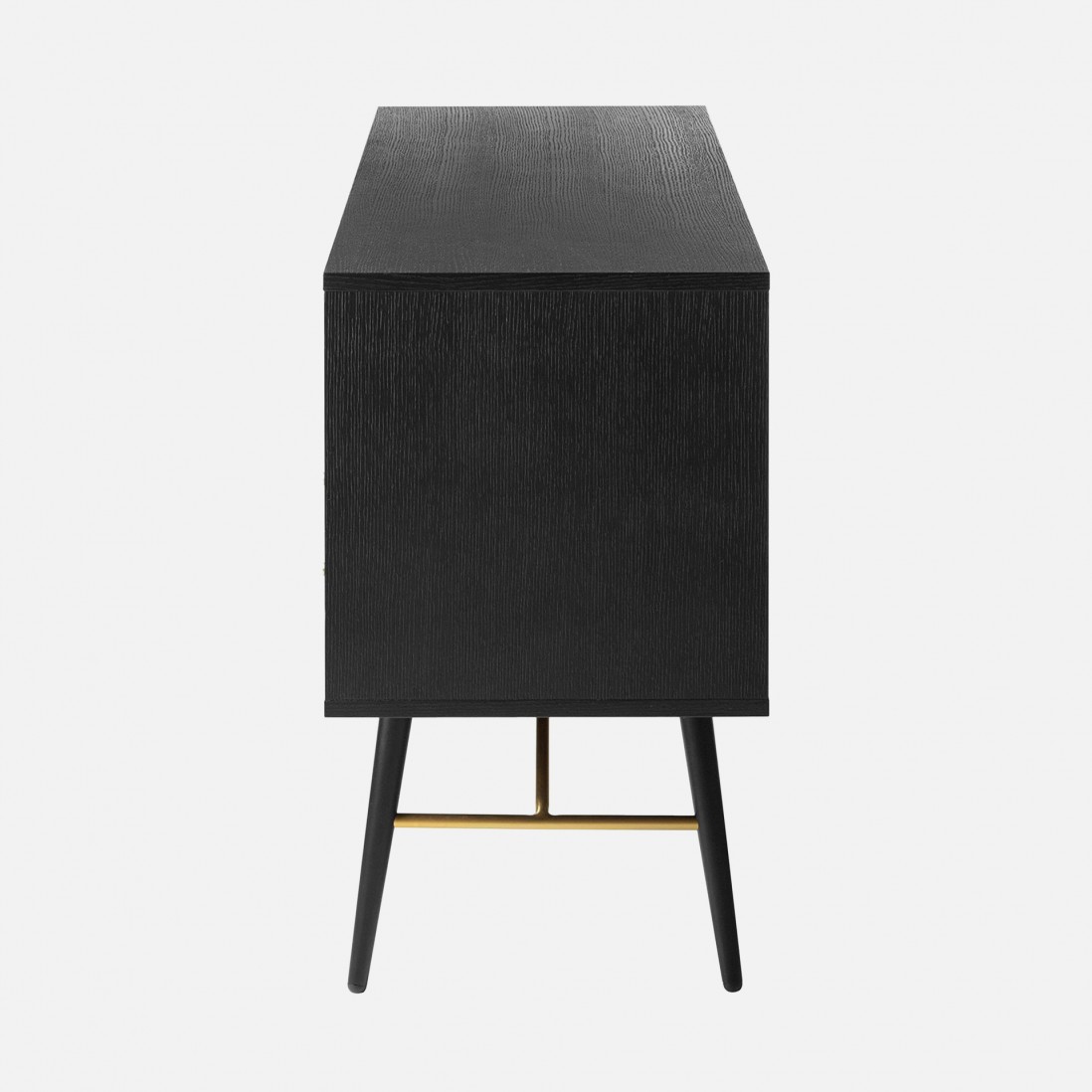 Wooden Sideboard with 2 Doors and 2 Drawers Volans Black
