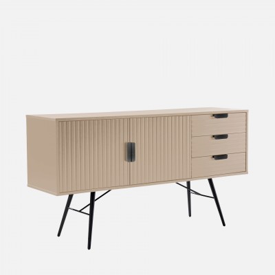 Wooden Sideboard with 2 Doors and 2 Drawers Pavo Beige Wooden Sideboard with 2 Doors and 2 Drawers Pavo Beige
