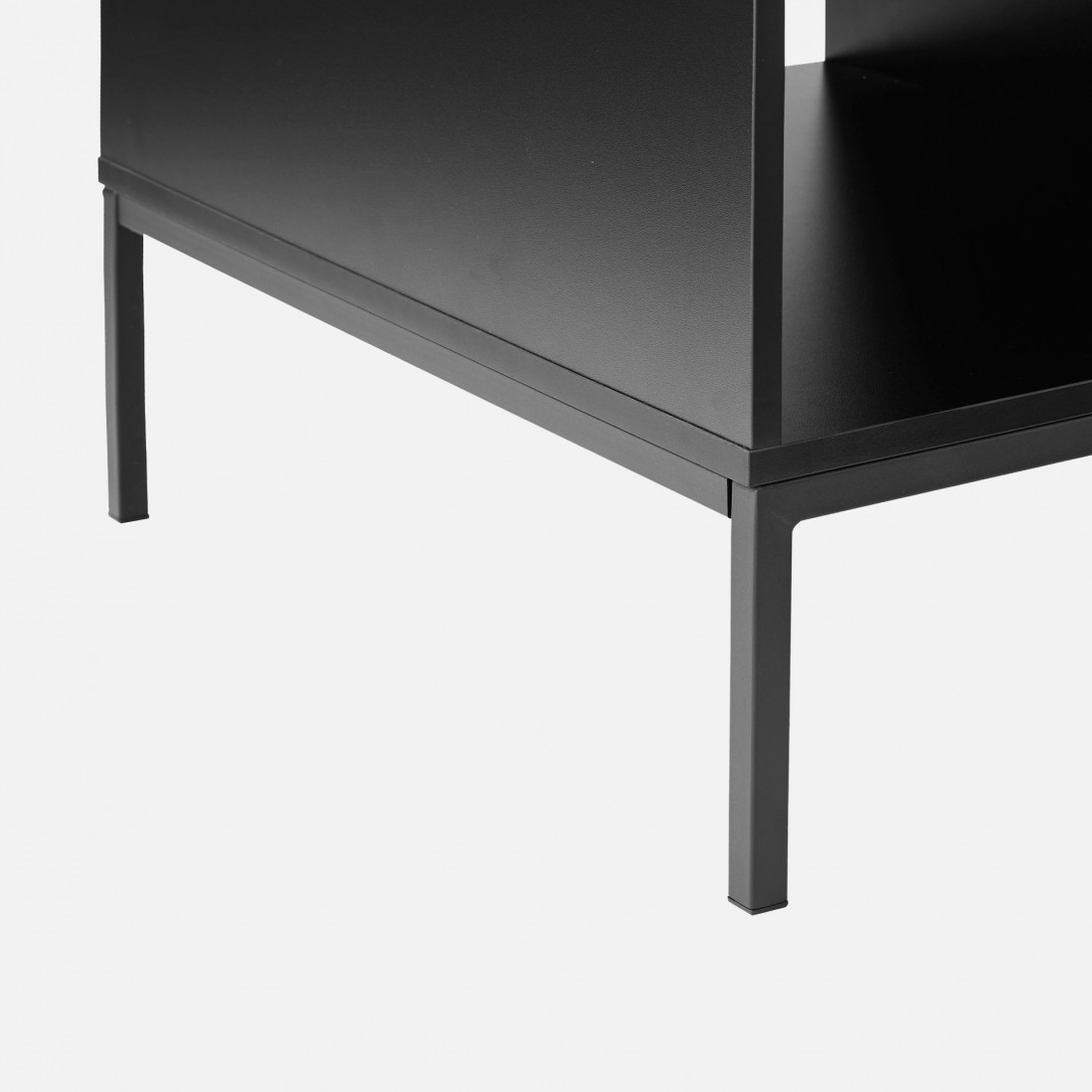 Wooden Coffee Table with Drawer Virgo Black