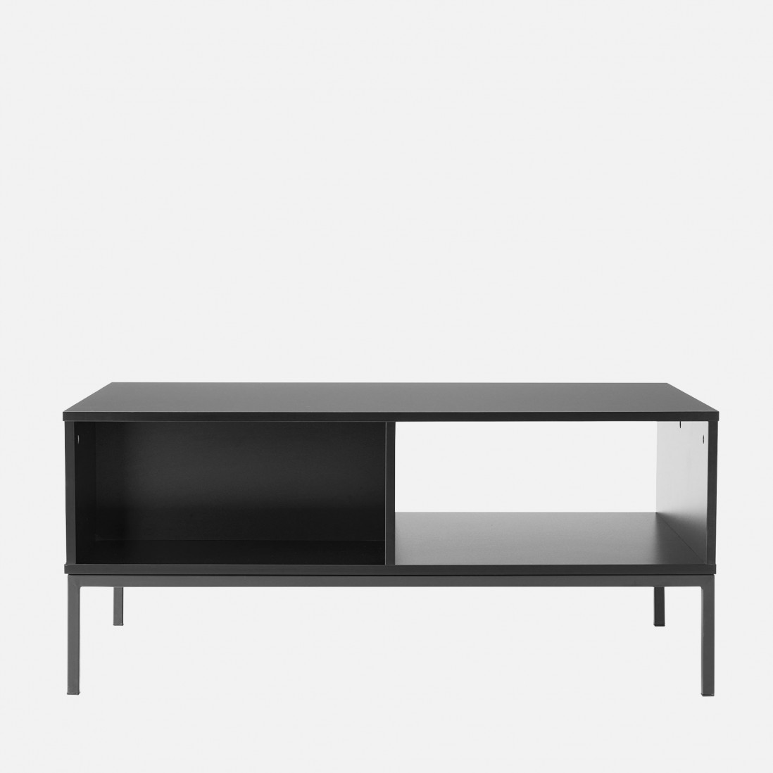 Wooden Coffee Table with Drawer Virgo Black