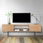 Oak Wood 2-Door TV Bench Scutum Brown