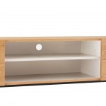 Oak Wood 2-Door TV Bench Scutum Brown