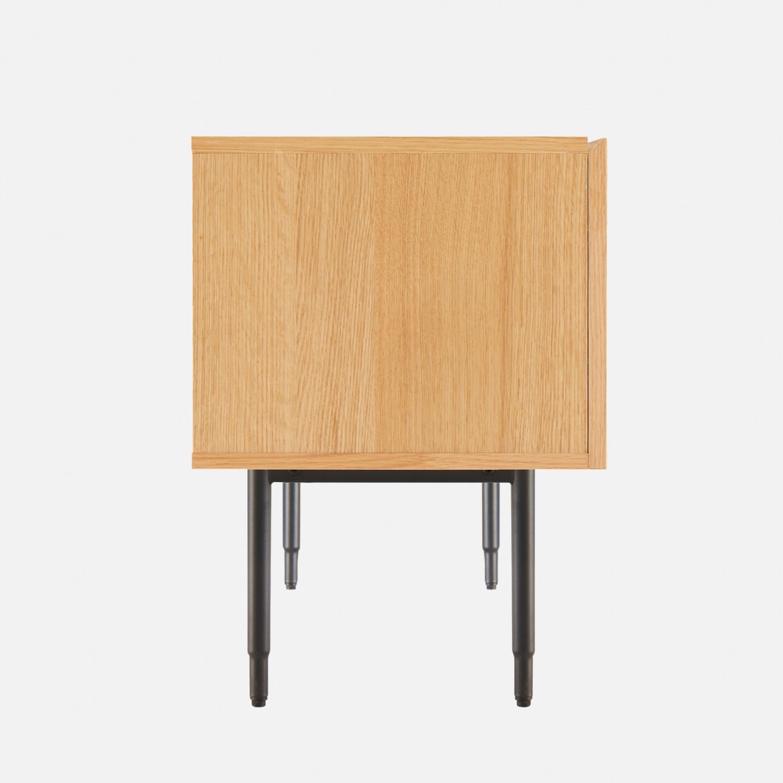 Oak Wood 2-Door TV Bench Scutum Brown