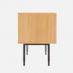 Oak Wood 2-Door TV Bench Scutum Brown