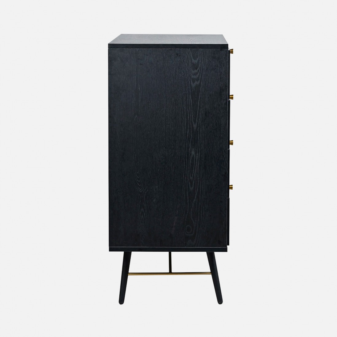 4-Drawer Wooden Chest of Drawers Volans Black