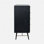 4-Drawer Wooden Chest of Drawers Volans Black