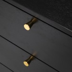 4-Drawer Wooden Chest of Drawers Volans Black