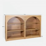Wooden Bookcase with 6 Shelves Sagitta Brown