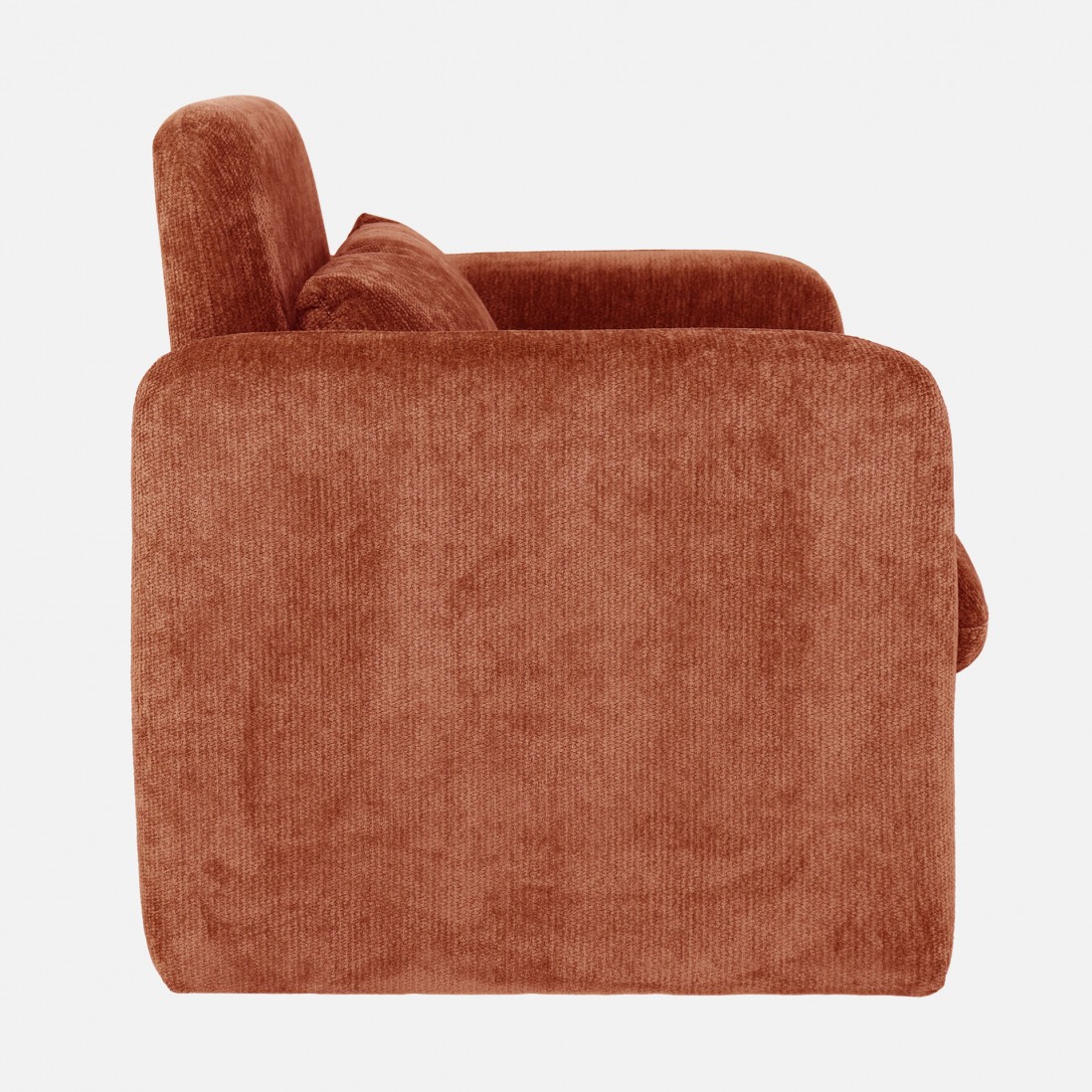 Rubicon armchair in orange/terracotta chenille