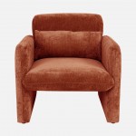 Rubicon armchair in orange/terracotta chenille