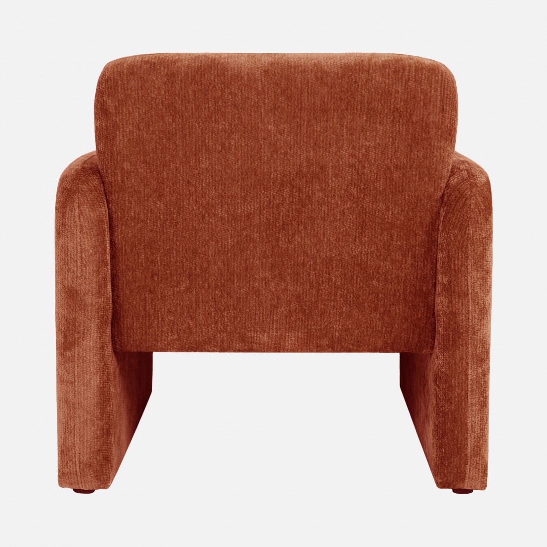 Rubicon armchair in orange/terracotta chenille