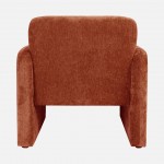 Rubicon armchair in orange/terracotta chenille