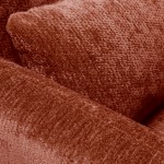Rubicon armchair in orange/terracotta chenille