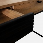 Oak Wood Desk with Drawers Pegasus Light Brown