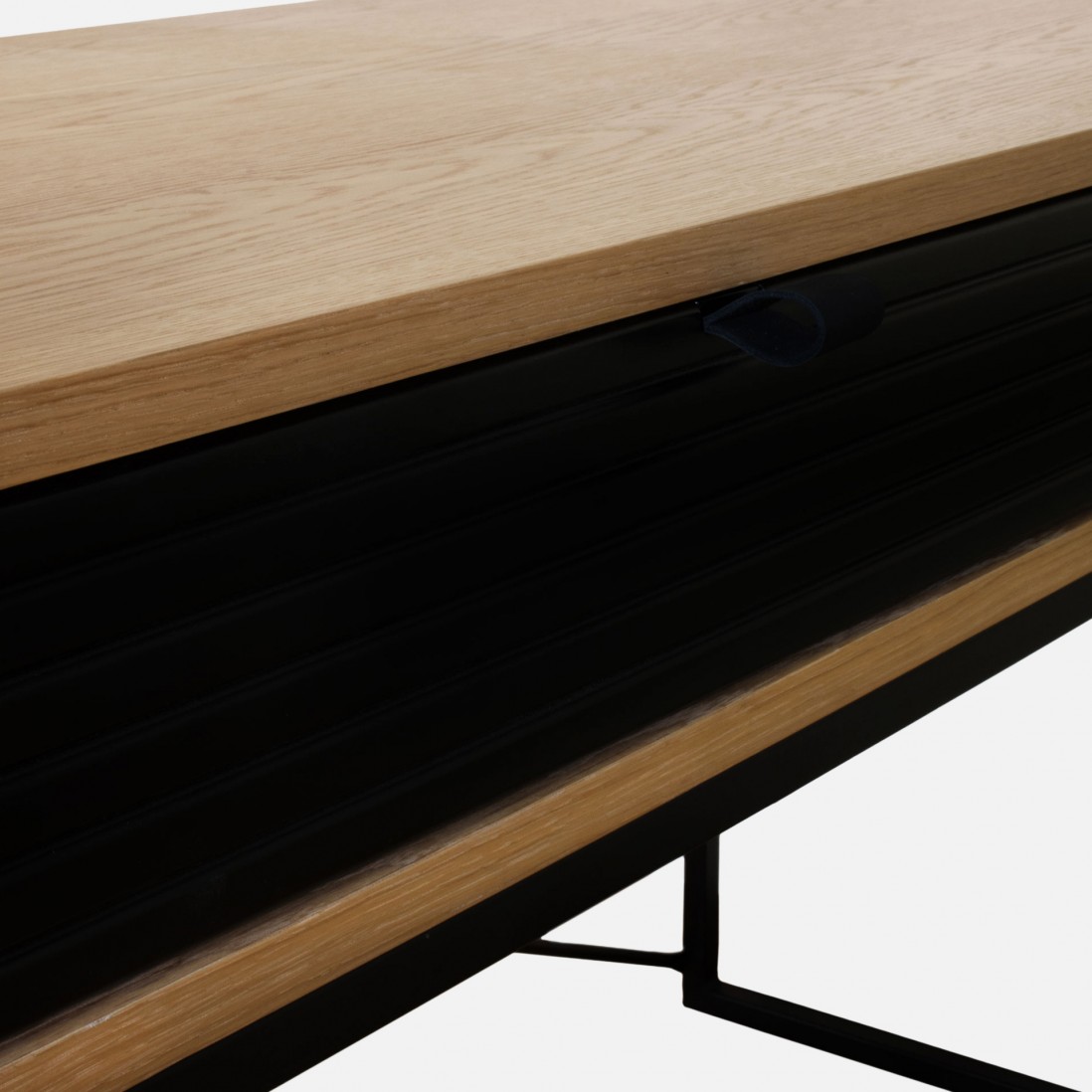 Oak Wood Desk with Drawers Pegasus Light Brown