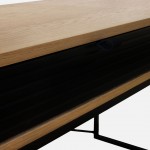 Oak Wood Desk with Drawers Pegasus Light Brown