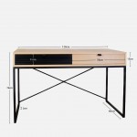 Oak Wood Desk with Drawers Pegasus Light Brown