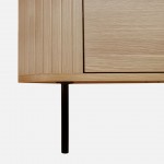 Oak Wood 2-Door TV Bench Pegasus Light Brown