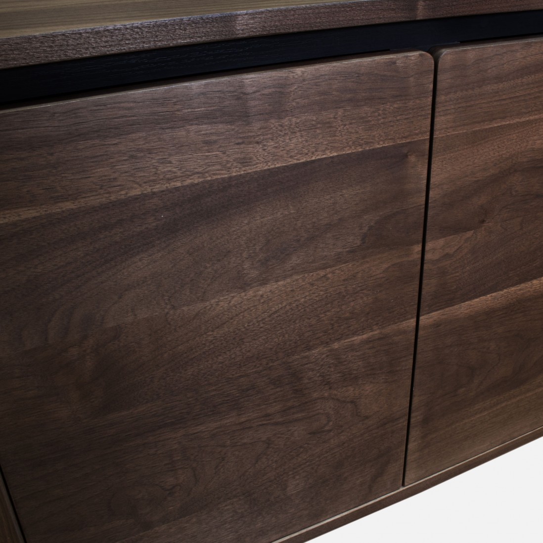 Walnut Wood 2-Door TV Bench Pegasus Dark Brown