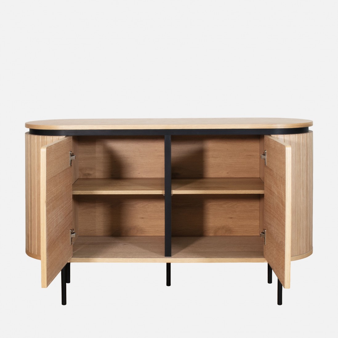2-Door Oak Wood Sideboard Pegasus Light Brown
