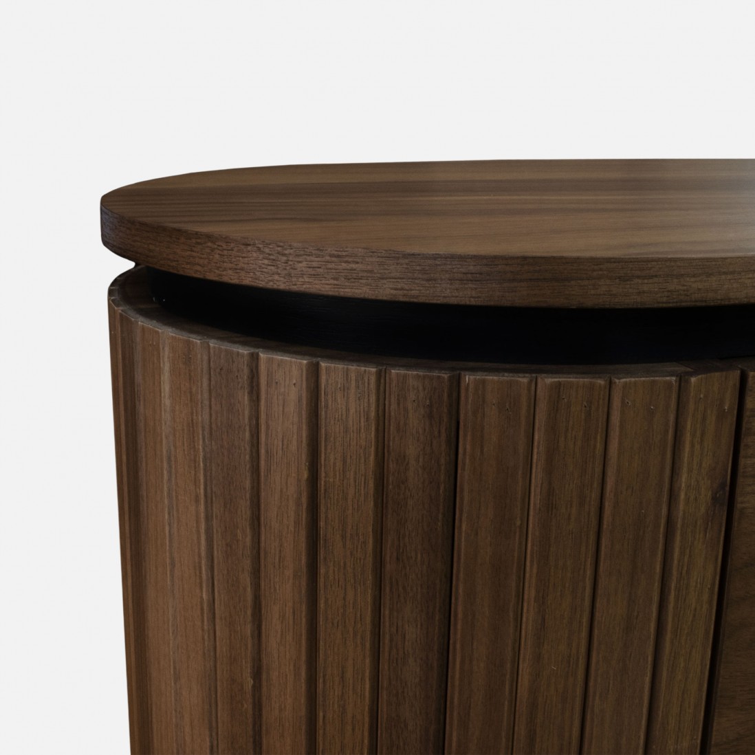 2-Door Walnut Wood Sideboard Pegasus Dark Brown