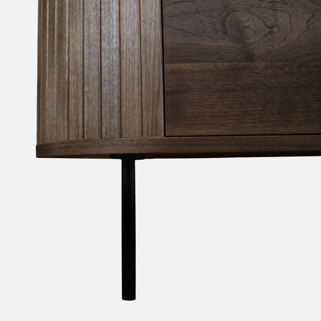 2-Door Walnut Wood Sideboard Pegasus Dark Brown