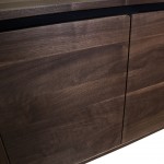 2-Door Walnut Wood Sideboard Pegasus Dark Brown