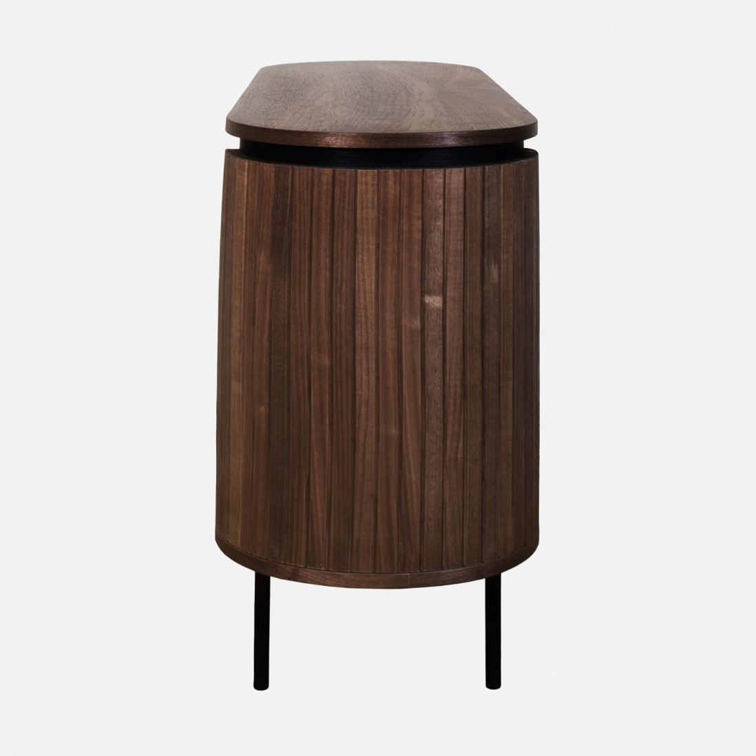 2-Door Walnut Wood Sideboard Pegasus Dark Brown